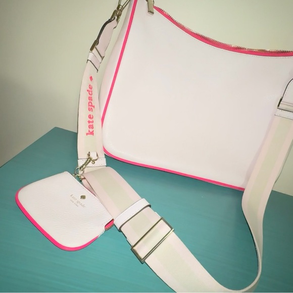 Kate Spade Light Pink Crossbody Bag with Neon Accents - Picture 4 of 11